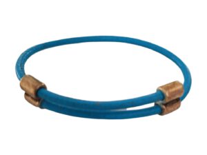 Blauwe leren armband